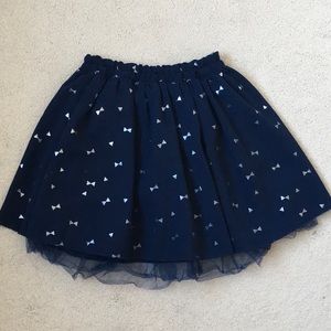 Girls Bitz Kids Bow Print Tule Skort 4-5